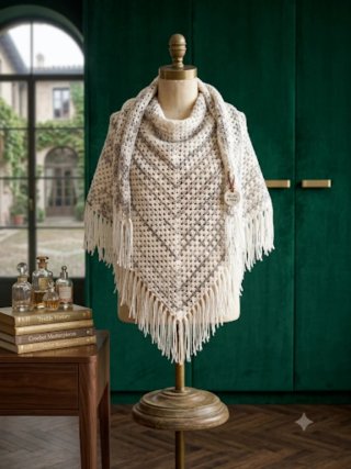 Pico de crochet lana bebé 1.57m x 76cm
