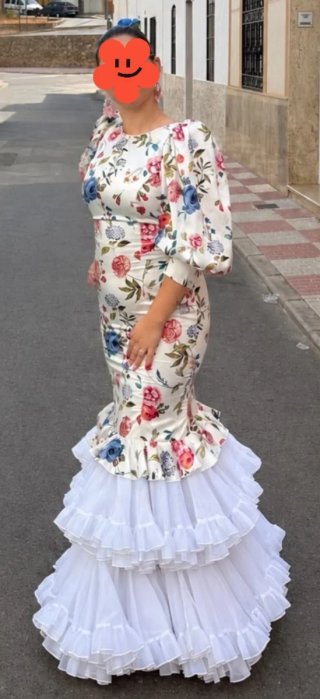 Vestido de flamenca corte clavel