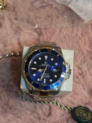 Reloj submariner Azul y Oro