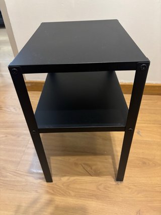 Mesa auxiliar negra 2 niveles