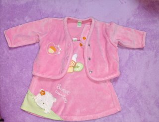 Conjunto bebé niña rosa invierno 1-3 meses