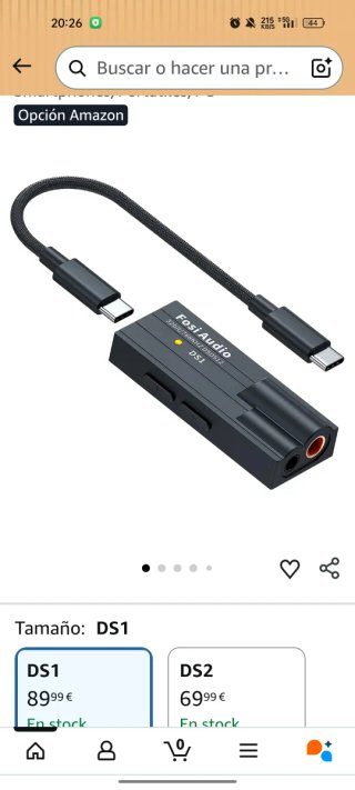 Amplificador DAC Fosi Audio DS1 Negro