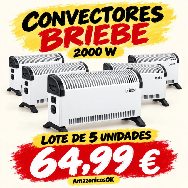 Lote 5 Radiatori Convettore Briebe 2000W