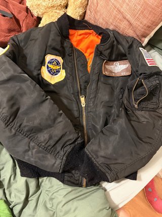 Chaqueta Vintage US Air Force Forro Naranja