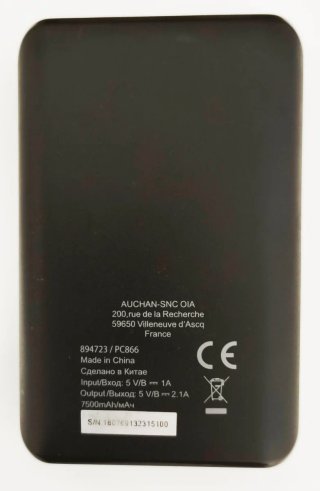 Batería Externa Auchan 7500mAh