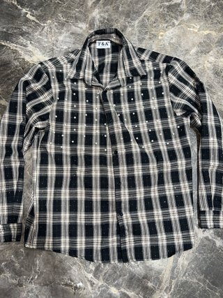 Camicia a quadri F&A con brillantini