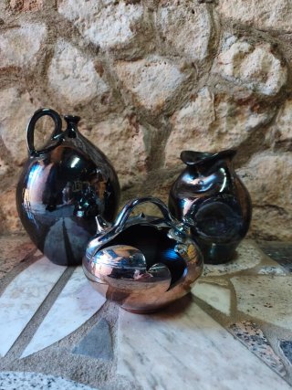 Set de 3 Piezas de Cerámica Artesanal