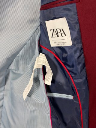 Blazer / Americana Zara Hombre Granate