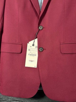 Blazer / Americana Zara Hombre Granate