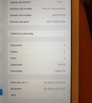 Apple iPad 6ª Gen Argento