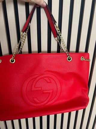 Bolso de piel Gucci rojo