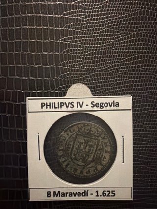 Moneda Felipe IV Segovia 8 Maravedís 1625