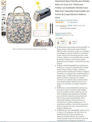 Mochila Cambiador Bebés · NUEVO A ESTRENAR