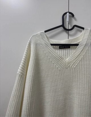 Jersey SHEIN punto canalé cuello pico