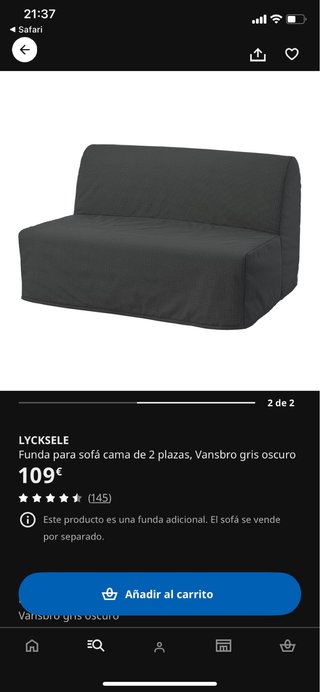 Fodera per divano letto IKEA LYCKSELE