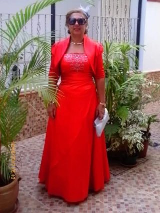 Vestido de fiesta largo rojo