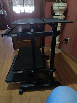 Mesa de ordenador desmontable negra