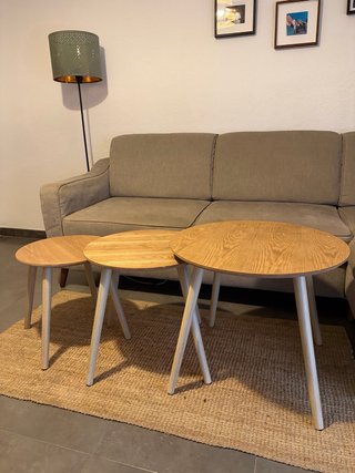 Conjunto mesas nido madera