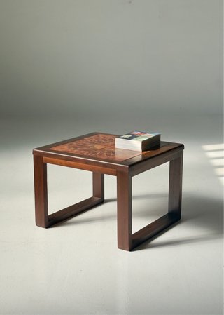 Mesa centro teca y ceramica 1970 vintage