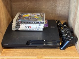 PS3 (PlayStation 3) Slim + Mando + 5 Juegos