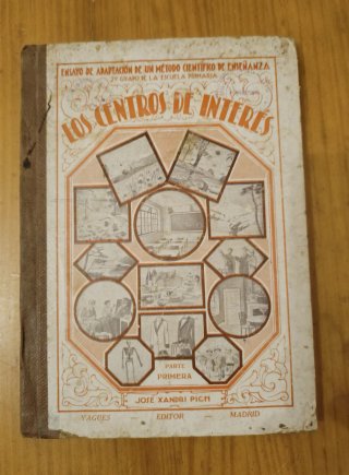 Los centros de interés. 1932.libro escolar antiguo