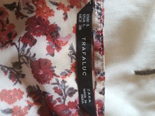 Vestido Corto Zara Floral Talla L