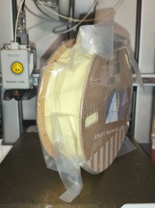 Filamento PLA 1.75mm amarillo pastel vainilla 1Kg