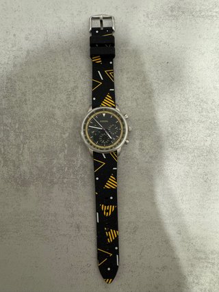 Reloj Fossil Negro con Diseño Geométrico