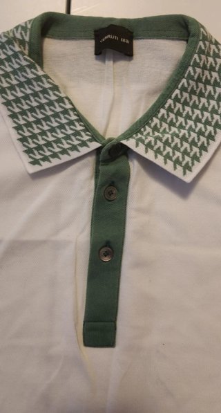 Camisa Polo Cerruti 1881 Verde y Blanca