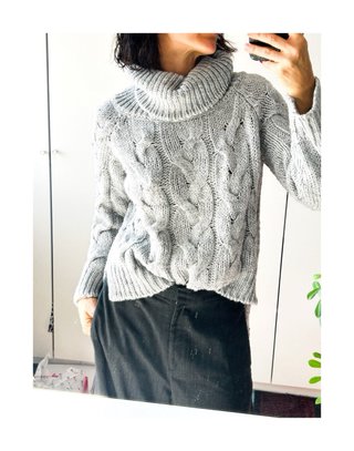 Jersey de lana de ochos gris