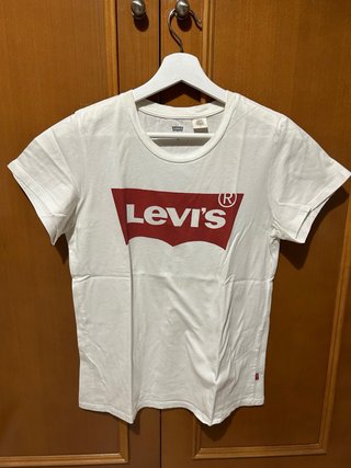 Camiseta Levi's Blanca Logo Rojo