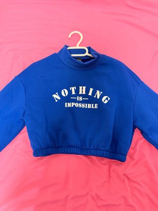 Sudadera azul Nothing is impossible