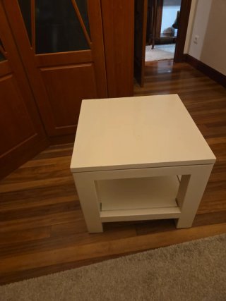 Mesa de centro blanca 55x55 x 50 de alto