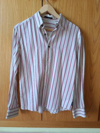 Camisa ARMANI JEANS rayas roja y blanca Talla M