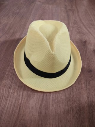 Gorro Estilo Fedora Amarillo