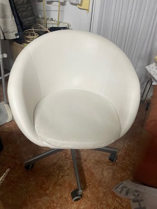 Sillón tocador blanco giratorio