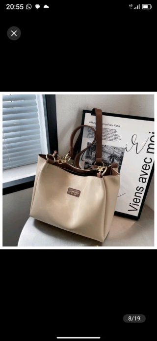 Bolso Luomingsha Beige y Marrón