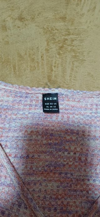 SHEIN Blusa Manga Larga Cruzada Ruched Talla M