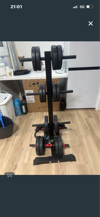 Set de mancuernas para entrenamiento