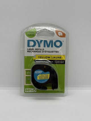 DYMO LetraTag Cinta Etiquetas Amarilla 12mm