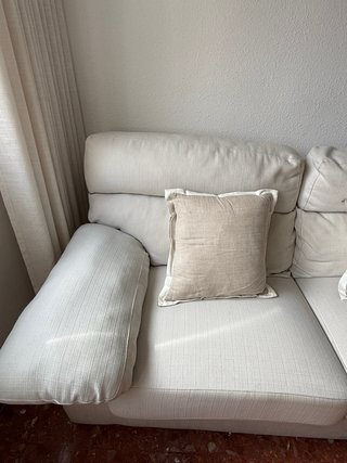 Divano 2-3 posti beige in tessuto