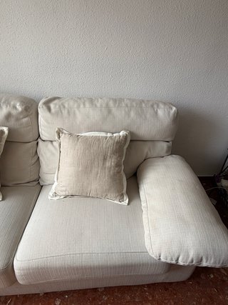 Divano 2-3 posti beige in tessuto