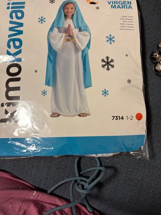 Disfraz Virgen María Kimokawaii Talla 1-2 años