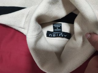 Jersey de punto rayas crema y negro