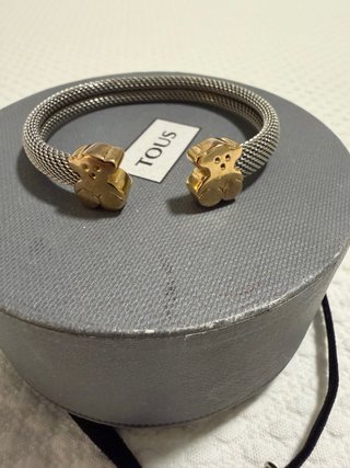 Pulsera Tous Icono Oso Acero y Oro
