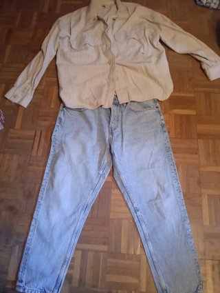 Lote Ropa Talla XL 44 Beige y Azul