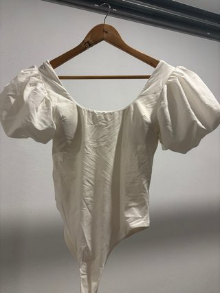 Bañador Zara Blanco Manga Abullonada