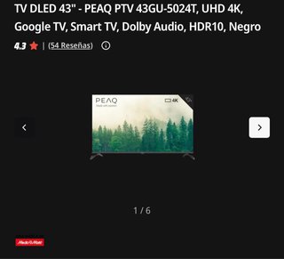 TV PEAQ DLED 43 UHD 4K Smart TV