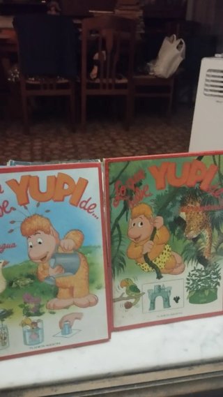 Dos libros de tapa dura de yupi