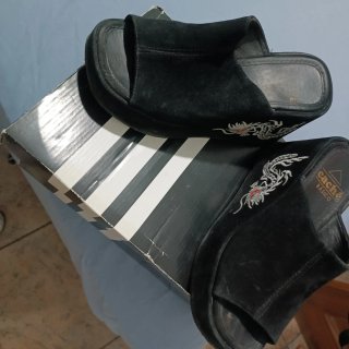Zapatos Negro con un Dragón de plataforma